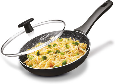 MILTON Fry Pan 26 cm diameter with Lid 2.2 L capacity(Aluminium, Non-stick, Induction Bottom)