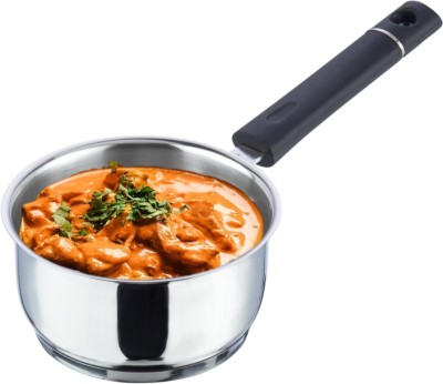 Vinod stainless steel Tivoli Heavy Guage Stainless Steel Saucepan - 2.3 Litre (18cm) | SAS Bottom Sauce Pan 19 cm diameter 2.3 L capacity(Stainless Steel, Induction Bottom)