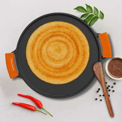 Human Hydro IronCure Cast Iron Tawa for Dosa/Chilla with Wooden Spatula & Silicone Grips Tawa 30.48 cm diameter(Cast Iron, Induction Bottom)