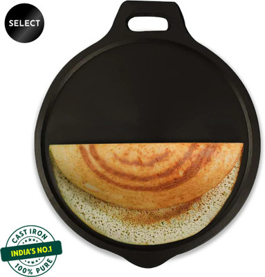 The Indus Valley Super Smooth Cast Iron Tawa for Dosa/Chapathi/ Roti - 12 inch Tawa 30.5 cm diameter(Cast Iron, Induction Bottom)