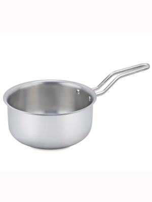 Home-pro Triply Stainless Steel Sauce Pan|Milk Pan Without Lid (Triply, Induction Bottom) Sauce Pan 14 cm diameter 2.2 L capacity(Stainless Steel, Induction Bottom)