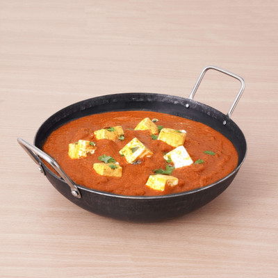 The Indus Valley Pre-Seasoned Light Iron Kadai With Strong Handles - 9.6 inch Kadhai 25 cm diameter 2 L capacity(Iron, Induction Bottom)