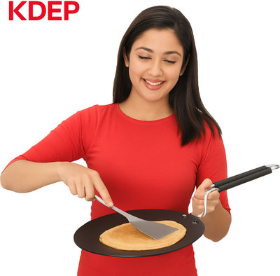 KDEP Roti Tawa with Handle | Gas & Induction Compatible | 28 cm Tawa 26.5 cm diameter(Cast Iron, Non-stick)