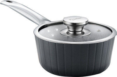 Prestige Durastone 6 Layer Non-Stick Tea Pan or Sauce Pan 16 cm diameter with Lid 1.2 L capacity(Hard Anodised, Non-stick, Induction Bottom)