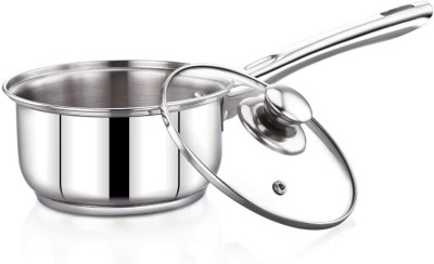 Praylady Delight Series 3 Ply Base Saucepan 16 cm Sauce Pan 16 cm diameter with Lid 1 L capacity(Stainless Steel, Induction Bottom)