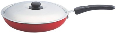 Anantha Classic Non-Stick Fry pan with Steel Lid Skillet, for Low Oil Saute, Crepe Fry Pan 24 cm diameter with Lid 0.25 L capacity(Aluminium, Non-stick)