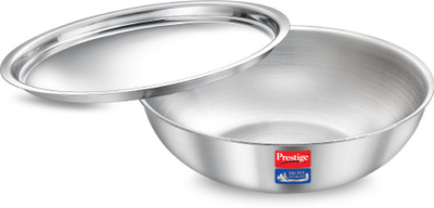 Prestige Tri Ply Splendid|Low Oil Cooking|Even Heat Distribution|Induction Compatible Tasla with Lid 1.2 L capacity 18 cm diameter(Triply, Induction Bottom)