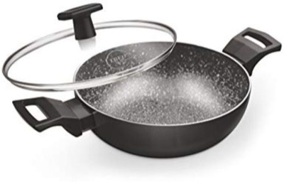 MILTON Granito Induction Kadhai 24 cm diameter with Lid 2.1 L capacity(Aluminium, Non-stick, Induction Bottom)
