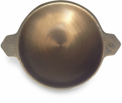 Kichera Cast Iron Polished Appa Chatti/Appam Pan/Appam Patra/kallu Appachatty 0.5 L capacity 22.6 cm diameter(Cast Iron, Non-stick)