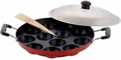 Nirma Nyc Nice Appam Patra with Lid and Handle/ kulipaniyaram pan nonstick/ appe/ aapee Paniarakkal with Lid 0.5 L capacity 23.5 cm diameter