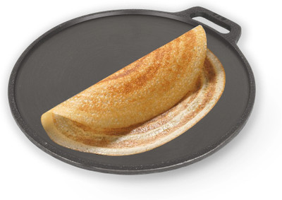 The Indus Valley Super Smooth Cast Iron Tawa for Dosa/Chapathi - 12 inch Tawa 30.4 cm diameter(Cast Iron, Induction Bottom)