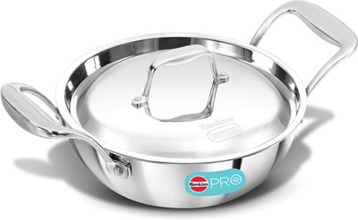 Hawkins Pro 1.5 Litre Triply Deep Fry Pan With Stainless Steel Handle (PSK15S) Kadhai 12 cm diameter with Lid 1.5 L capacity(Stainless Steel, Induction Bottom)