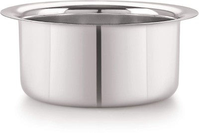SHINI LIFESTYLE Stainless Steel Serving Bowl Stainless steel Bhagona, Steel Rounded Patila, milk pot and tope 3L(Pack of 1, Silver)