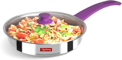 Lifelong LLTPFP24 Fry Pan 24 cm diameter with Lid 1.5 L capacity(Triply, Induction Bottom)