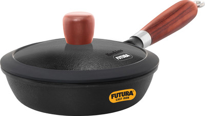 Hawkins Fry Pan 16 cm diameter with Lid 0.7 L capacity(Cast Iron, Non-stick, Induction Bottom)