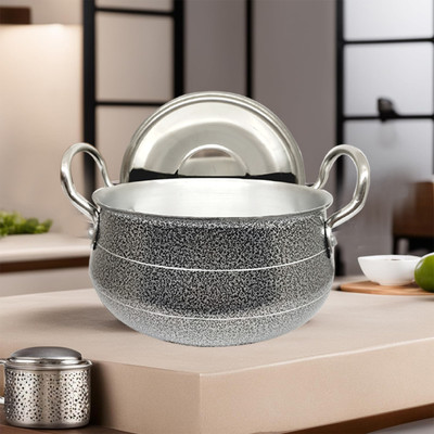 bartan hub Handi With Lid 1 Liter Handi 1 L with Lid(Aluminium)
