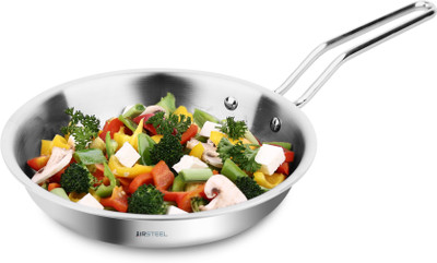Airsteel Triply Stainless Steel Fry Pan 24 cm diameter 2 L capacity(Triply, Non-stick, Induction Bottom)