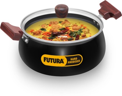 Hawkins Biryani Pot with Glass Lid (IACH30G) Handi 3 L with Lid(Hard Anodised, Induction Bottom)