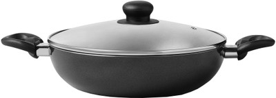 fackelmann Kadhai 28 cm diameter with Lid 4.05 L capacity(Aluminium, Non-stick, Induction Bottom)