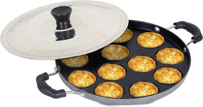 NARV Appam Maker | Appam Patra | Appam pan | Litti Maker | Appe Stand B10 Non-Stick Coated Cookware Set(Aluminium, 1 - Piece)