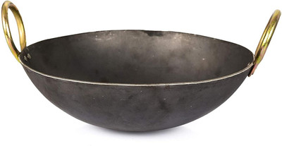 Vismay Kadhai 20 cm diameter 0.5 L capacity(Iron, Non-stick)