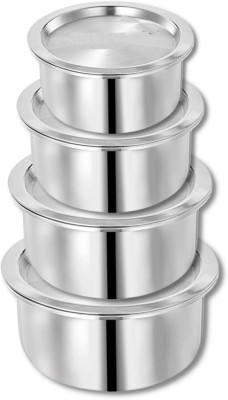SHINI LIFESTYLE Tope Set with Lid 5 L, 4.5 L, 4 L, 3 L capacity 26 cm, 24 cm, 23 cm, 21 cm diameter(Aluminium)