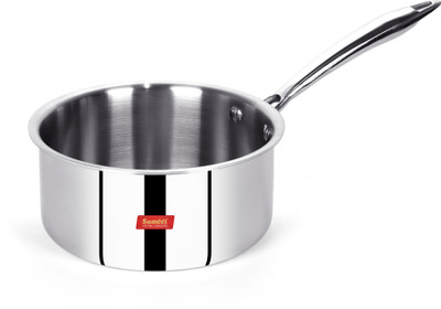 Sumeet TriStar Steel - Aluminum - Steel Pot 17.8 cm diameter 1.7 L capacity(Triply, Induction Bottom)