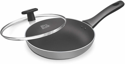 MILTON Black Pearl Induction Fry Pan with Glass Lid Fry Pan 26.6 cm diameter with Lid 2.2 L capacity(Aluminium, Non-stick, Induction Bottom)