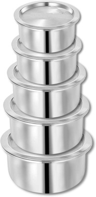 SHINI LIFESTYLE Aluminium bhagona, Deg, Milk pot, bhagona with lid, good quality bhagona Tope Set with Lid 5 L, 4.5 L, 4 L, 3 L, 2.5 L capacity 26 cm, 24 cm, 23 cm, 21 cm, 20 cm diameter(Aluminium)