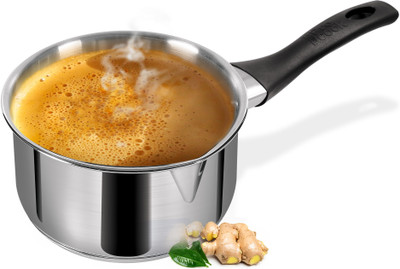MILTON Pro Cook Sandwich Bottom Sauce/Tea Pan for Chai with bakelite handle, 18 cm Sauce Pan 18 cm diameter 2.3 L capacity(Stainless Steel)