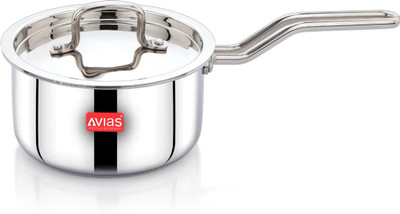 AVIAS AVI3 Triply Sauce Pan with SS lid 18 cm , Induction Base 2 L Pot 18 cm diameter 2 L capacity with Lid(Stainless Steel, Induction Bottom)