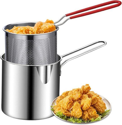 HaetiHin 200 ML DEEP FRYER POT Pot 12 cm diameter 1200 L capacity(Stainless Steel)