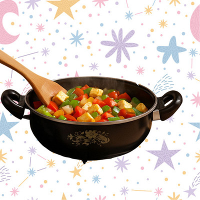 SIWAAN Siwaan Enamel Handi EH-24 Kadhai 28 cm diameter 4 L capacity(Cast Iron, Non-stick, Induction Bottom)