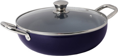 fackelmann Kadhai 26 cm diameter with Lid 2.4 L capacity(Aluminium, Non-stick, Induction Bottom)