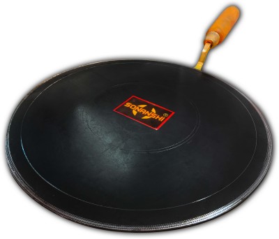 Sonanshi Pure Iron Flat Dosa Tawa with Handle Especially Designed for South Indian Dishes Tawa 30.49 cm diameter(Iron)