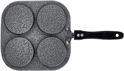 MUSVUZA Non-Stick Mini Grill Tawa Uttapam Tawa Multi Snack Grill Pan 19 cm diameter 1 L capacity(Aluminium, Non-stick)