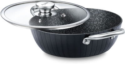 Prestige Durastone 6 Layer Kadhai 24 cm diameter with Lid 2.5 L capacity(Hard Anodised, Non-stick, Induction Bottom)