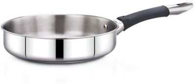 Praylady Ecstasy Series 3 Ply Base Frypan 22 cm Stainless Steel Fry Pan 22 cm diameter with Lid 0.5 L capacity(Stainless Steel, Induction Bottom)