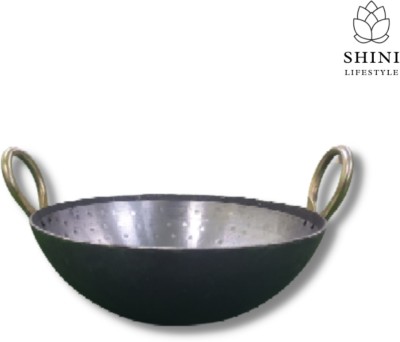 SHINI LIFESTYLE Iron Kadhai , Kitchen Karahi, Kadhai 22 cm diameter 1.5 L capacity(Iron)
