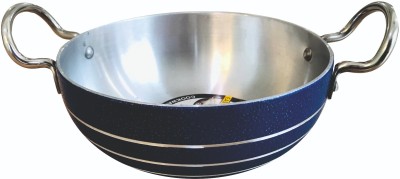 PRABHA Deep kadhai Without Lid, Heavy Gauge Kadhai, Kitchen Wok, Blue Kadhai 20 cm diameter 1.3 L capacity(Aluminium)