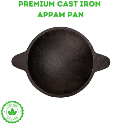 NMK Cast Iron Appam Pan/Appachatti/Vellapam Pan 7½ Inch, Appachatty 1.2 L capacity 19 cm diameter(Cast Iron)