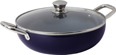 fackelmann Kadhai 22 cm diameter with Lid 1.5 L capacity(Aluminium, Non-stick, Induction Bottom)