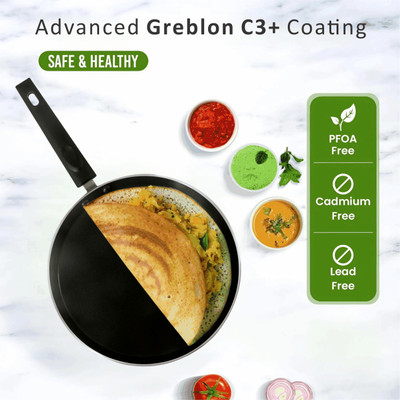 Sabari Prestlee Flat Tawa 250-2MM/Tawa Roti Pan/Tawa Pan/Tawa Set/Tawa Combo/Dosa Tawa Tawa 25 cm diameter(Aluminium, Non-stick)