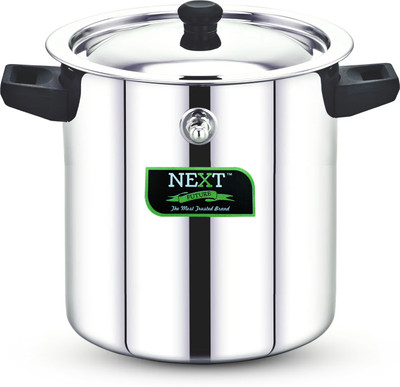 Next Future 1.5 Litre Stainless Steel Milk Boiler, Milk Cooker, Milk Pot with Handle & Knob Pot 16 cm diameter 1.5 L capacity with Lid(Stainless Steel, Non-stick, Induction Bottom)