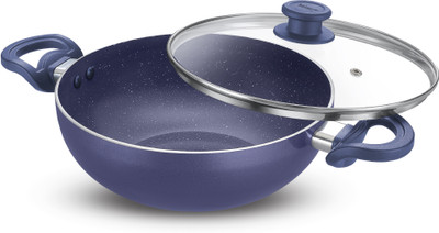 Prestige Ceraglide Ceramic Coating Kadhai 24 cm diameter with Lid 3 L capacity(Aluminium, Non-stick, Induction Bottom)