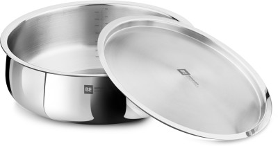 BERGNER BE Bergner Essentials Triply Induction Bottom Handi 6.4 L with Lid(Stainless Steel, Induction Bottom)