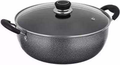 bluline Kadhai 24 cm diameter with Lid 2.5 L capacity(Aluminium, Non-stick)