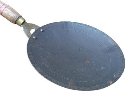ROX DAGAR Iron Tawa for Roti/Chapathi/Chapati with Wooden Handle, Loha/Lokhand Roti Tawa 20 cm diameter(Iron)
