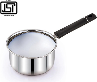 Klassi Kichen Sauce Pan ( 16cm) Silver Milk Pan 16 cm diameter 1 L capacity(Stainless Steel, Induction Bottom)