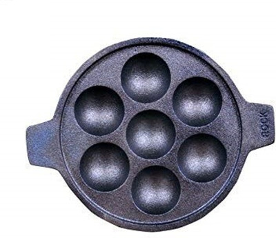 Rock Tawa Rock Tawa Paniarakkal 1 L capacity 19.4 cm diameter Paniarakkal 1 L capacity 19.4 cm diameter(Cast Iron, Non-stick)
